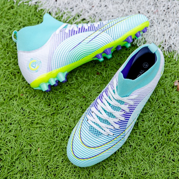 Indoor Soccer Shoes Men Sneakers Soccer Boots Turf Football Boots Kids Soccer Cleats TG/FG Spikes Training Sport Futsal Shoes 