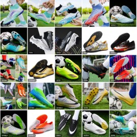 Indoor Soccer Shoes Men Sneakers Soccer Boots Turf Football Boots Kids Soccer Cleats TG/FG Spikes Training Sport Futsal Shoes