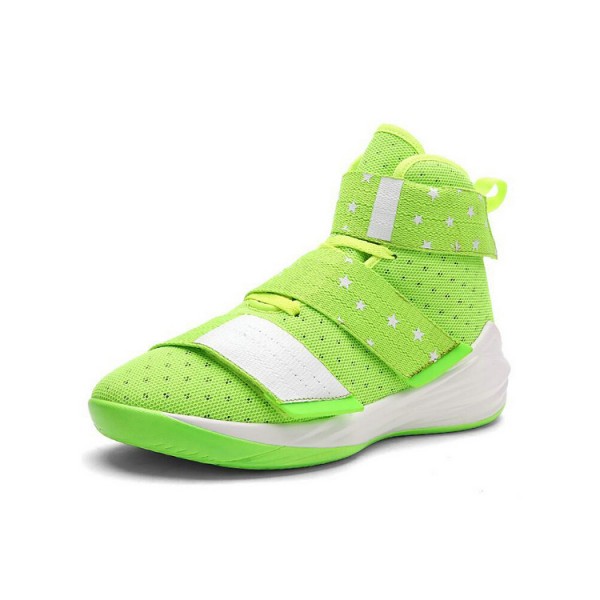 Bright colors durable buckle strap footwear high top sport shoes 