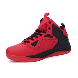 Cheap men red breathable gym boots sports sneaker basketball shoes