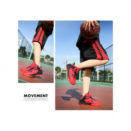 Cheap men red breathable gym boots sports sneaker basketball shoes