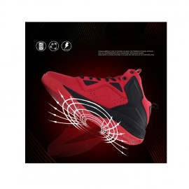 Red high quality PU custom boys running sneakers casual high top basketball shoes