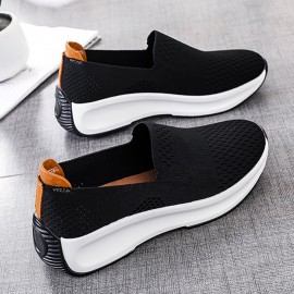 Women Fabric Mesh Breathable Comfy Large Size Sneakers