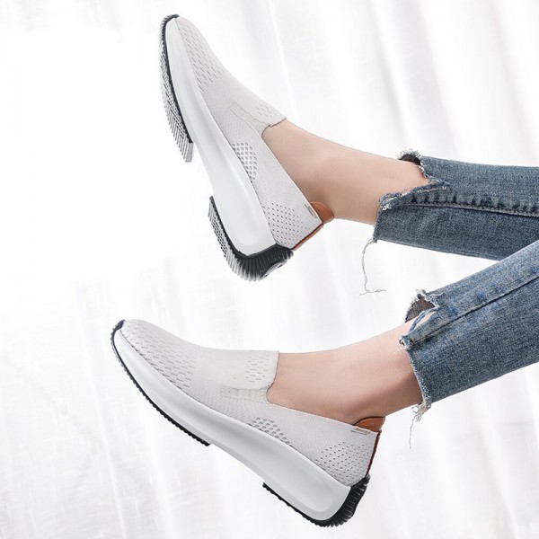 Women Fabric Mesh Breathable Comfy Large Size Sneakers 