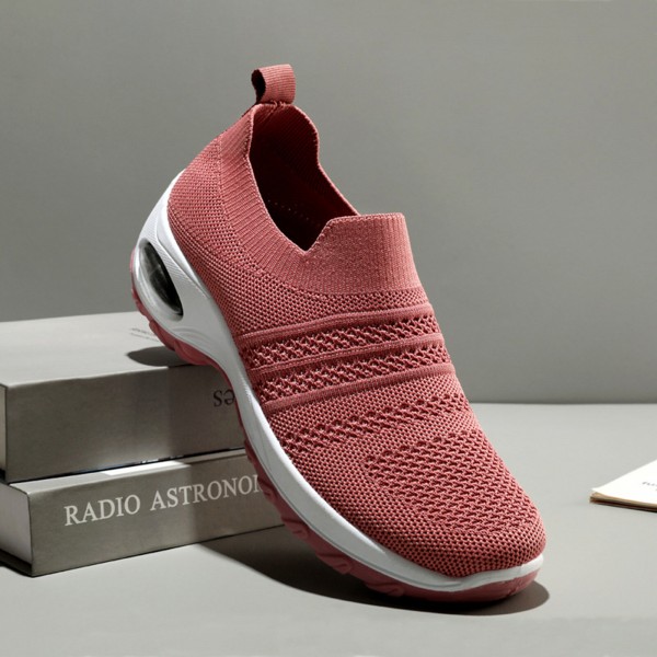 Women Comfortable Mesh Round Toe Walking Casual Non-Slip Running Fashion Sports Shoes 