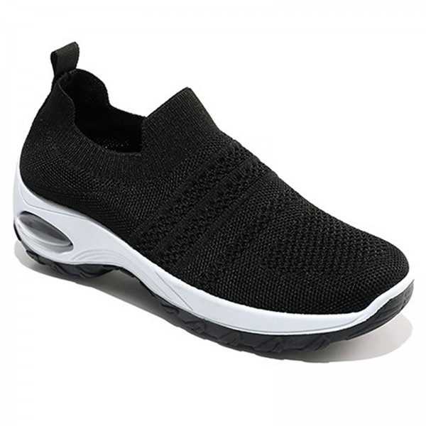 Women Comfortable Mesh Round Toe Walking Casual Non-Slip Running Fashion Sports Shoes 