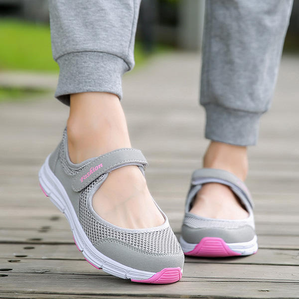 Casual Mesh Light Soft Sole Breathable Outdoor Sport Flats 