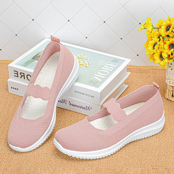 Women Comfy Mesh Slip On Non-Slip Walking Casual Sneakers 