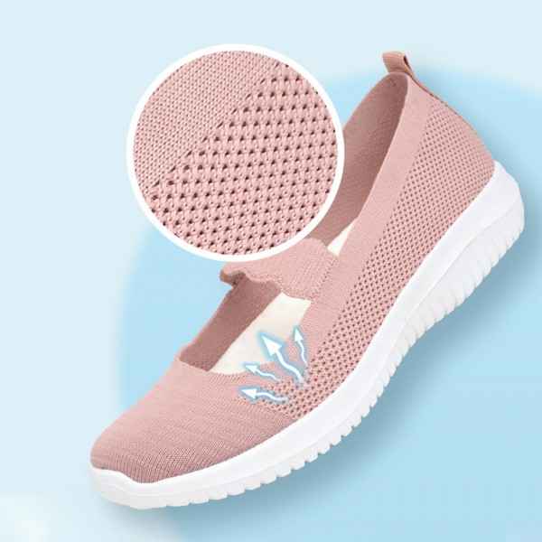 Women Comfy Mesh Slip On Non-Slip Walking Casual Sneakers 