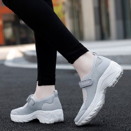 Women Large Size Breathable Mesh Platform Outdoor Sport Shoes