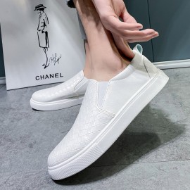 Men Breathable Vintage Weave Soft Bottom Slip On Comfy Casual Court Shoes