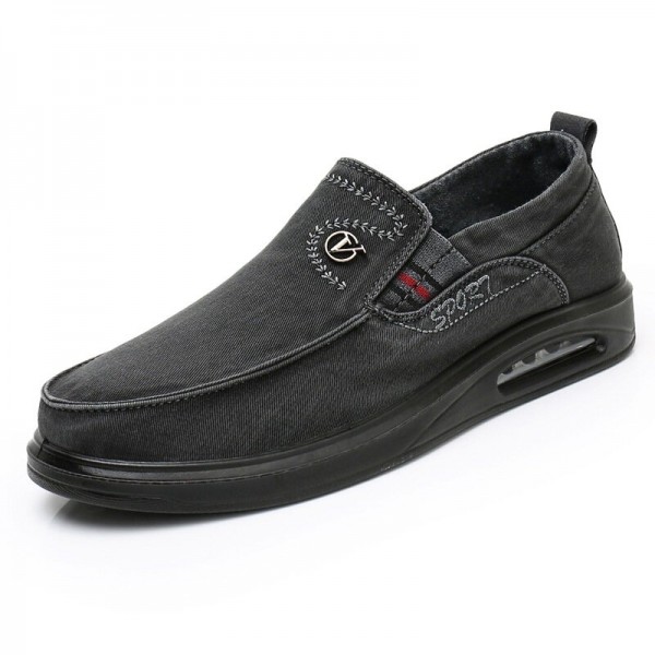 Men Breathable Soft Sole Non Slip Comfy Slip On Old Peking Casual Shoes 