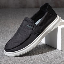 Men Breathable Lightweight Soft Sole Canvas Casual Shoes Loafers