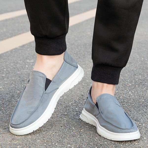 Men Breathable Lightweight Soft Sole Canvas Casual Shoes Loafers 