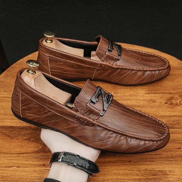 Men Microfiber Leather Breathable Soft Sole Comfy Brief England Style Casual Shoes 